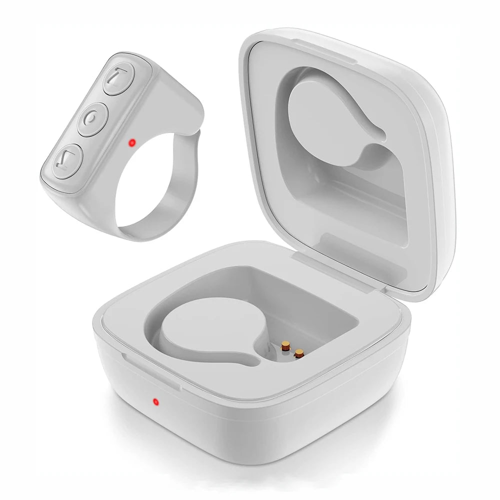 Phone Remote Control Page Turner Bluetooth Compatible Scrolling Ring for Tiktok Kindle App Phone Video Recording Controller