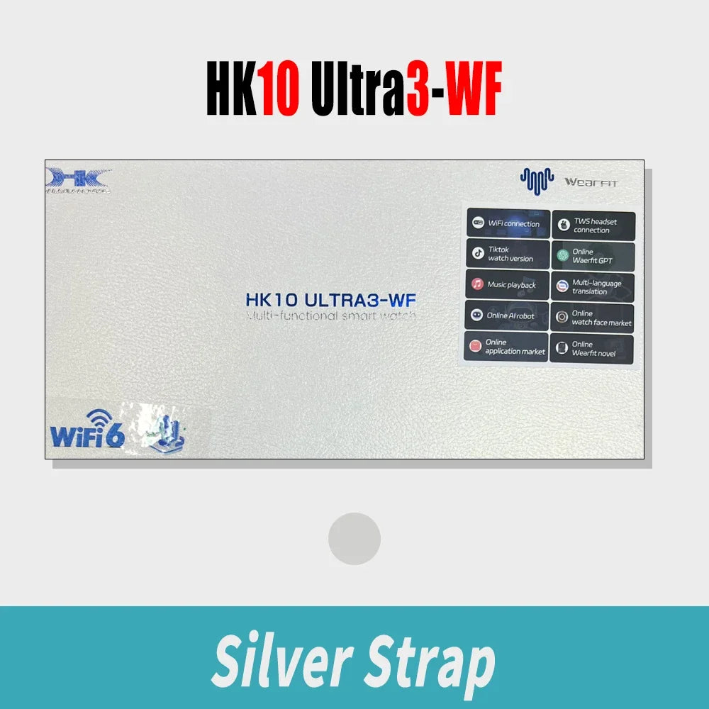 2024 HK10 Ultra 3-WF Smart Watch AMOLED NFC Wifi Chatgpt Album Local Music TWS 1GB ROM Bluetooth Men'S Smart Watch PK H15 Ultra+