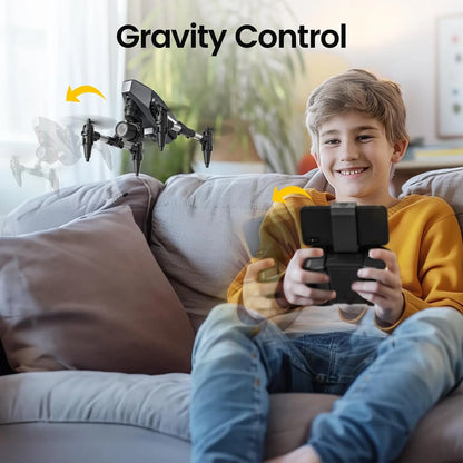 WF10 Mini Drone with Camera for Kids 1080P, Remote Control Quadcopter with 3 Batteries, Black