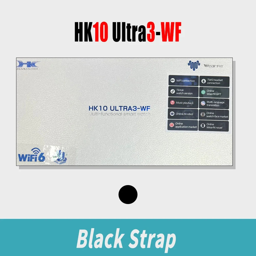 2024 HK10 Ultra 3-WF Smart Watch AMOLED NFC Wifi Chatgpt Album Local Music TWS 1GB ROM Bluetooth Men'S Smart Watch PK H15 Ultra+