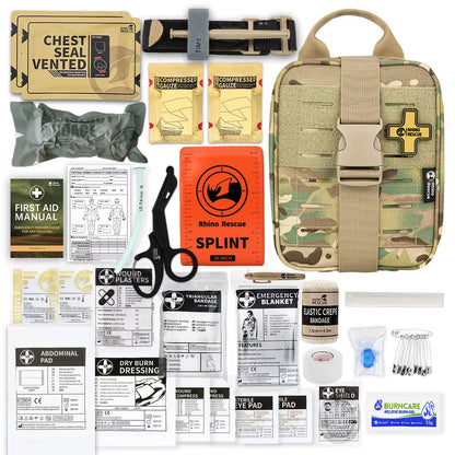 -SE IFAK Trauma First Aid Kit,Tactical Medical Pouch for Car Home Travel Hiking and Camping,Emergency Survival Gear