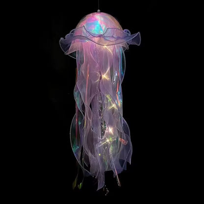 Jellyfish Lamp Jellyfish Atmosphere Night Light Button Battery Hanging Ceiling Lantern Creative Jellyfish Lantern Photo Props
