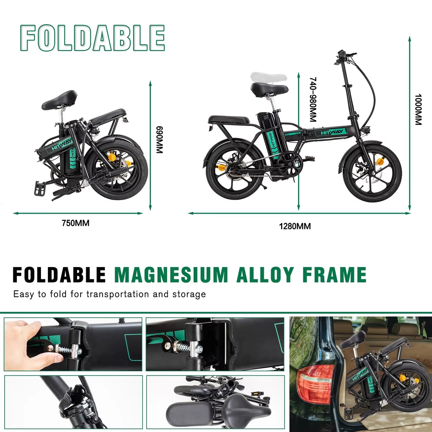 Warehouse Stock 36V 250W Lithium Battery 16Inch Cheap Electric Bikes Folding Electric Bike China Electric Bikes