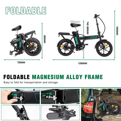 Warehouse Stock 36V 250W Lithium Battery 16Inch Cheap Electric Bikes Folding Electric Bike China Electric Bikes