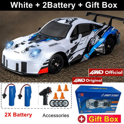 RC Drift Car with LED Light 2.4G Radio 20Km/H High Speed Remote Control Racing Cars Vehicle Model Toy Gift for Boy Girl Kid