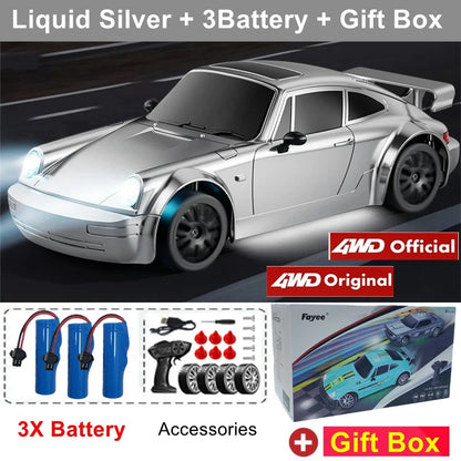 RC Drift Car with LED Light 2.4G Radio 20Km/H High Speed Remote Control Racing Cars Vehicle Model Toy Gift for Boy Girl Kid